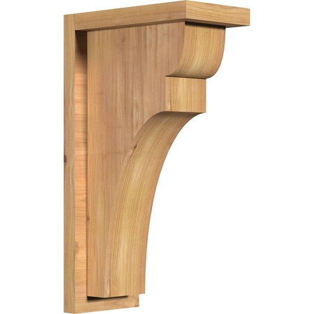 Ekena Millwork Yorktown Smooth Corbel w/Backplate, Western Red Cedar, 5 1/2"W x 10"D x 18"H COR06X10X18YOR01SWR